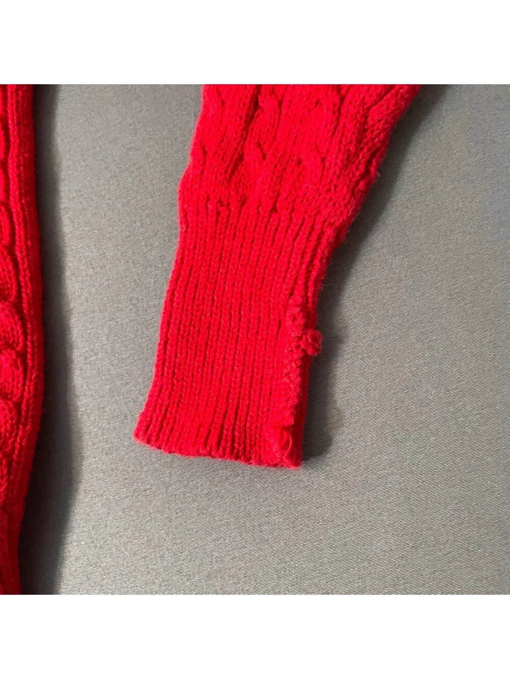 Ralph Lauren Red Cable Knit Cotton Cardigan Toddler Sweater 2T